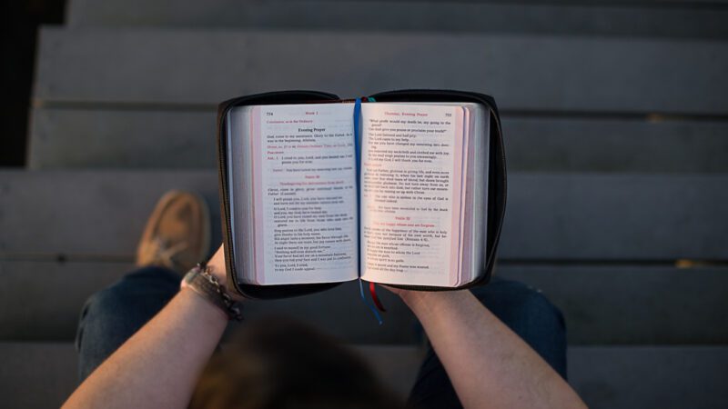 Holding a Bible